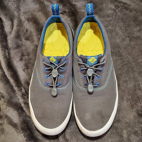 SPERRY SON-R PONG BLUE SNEAKER SHOES MENS 9R ATHLETIC Mesh Deck Shoe READ - Picture 3 of 13